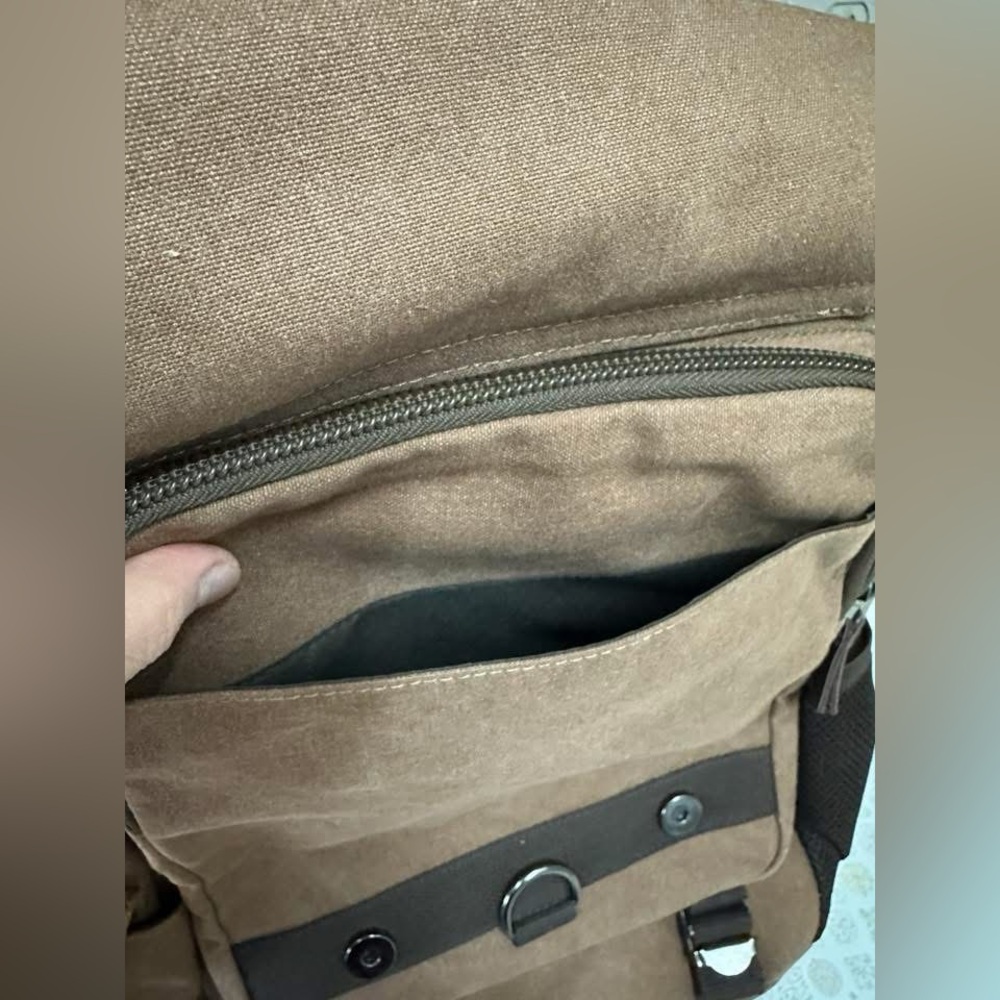 One Strap Brown Backpack - image 6